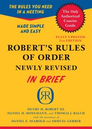 Robert’s Rules of Order Newly Revised In Brief, 2nd edition