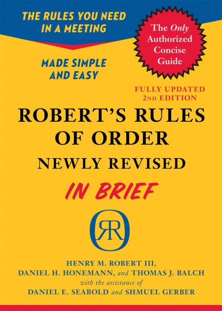 Robert’s Rules of Order Newly Revised In Brief, 2nd edition