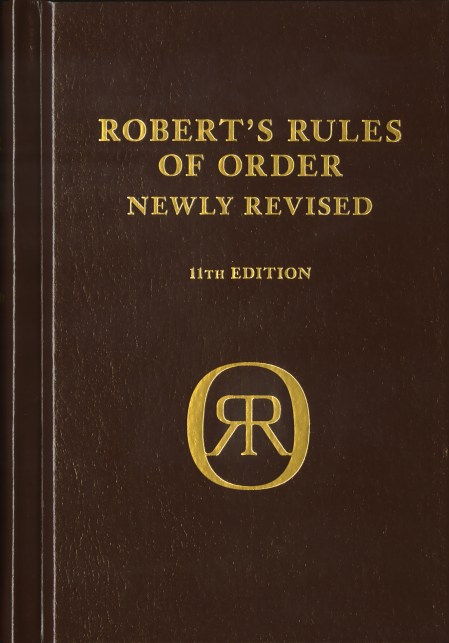 Robert’s Rules of Order Newly Revised, deluxe 11th edition